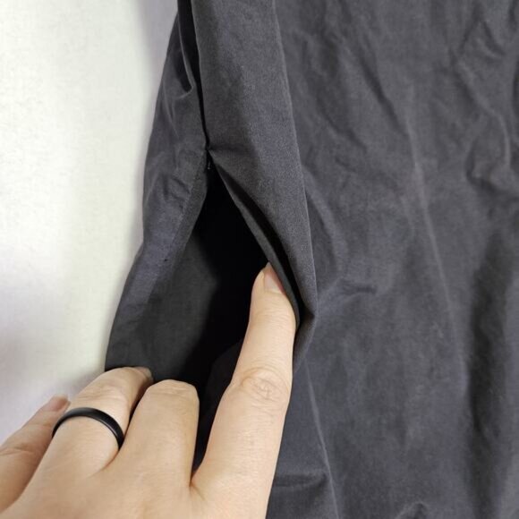 Faherty Whitney Organic Cotton Shirtdress Washed Black Casual Lagenlook Beachy M - Picture 9 of 16